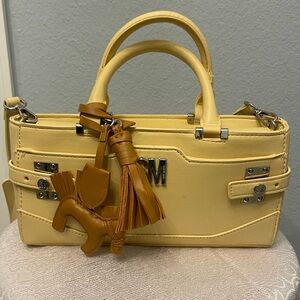 Steve Madden Yellow Satchel with Horse Charm